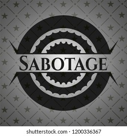 Sabotage dark emblem. Retro
