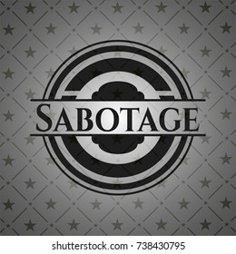 Sabotage dark emblem. Retro