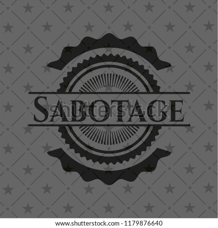Sabotage dark icon or emblem