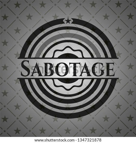 Sabotage dark icon or emblem