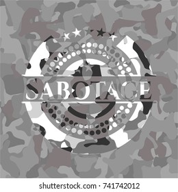 Sabotage grey camo emblem