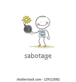 Sabotage. Illustration