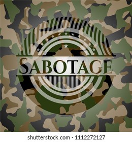 Sabotage on camo pattern