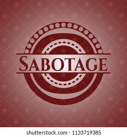 Sabotage red emblem. Vintage.
