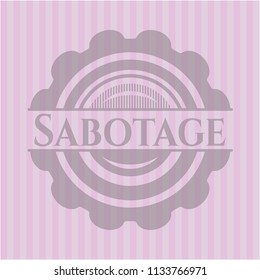Sabotage retro pink emblem
