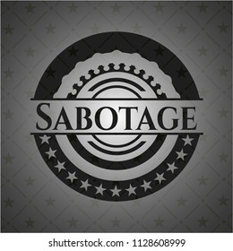 Sabotage retro style black emblem