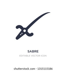 sabre icon on white background. Simple element illustration from Weapons concept. sabre icon symbol design.