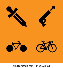 sabre, sharp, set and road icons set. Vector illustration for web and design