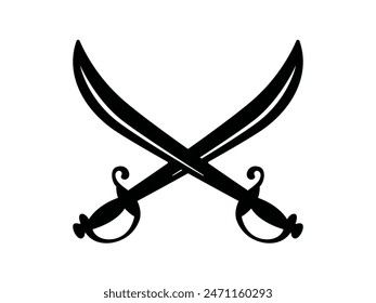 Sabre silhouette icon Vector Illustration