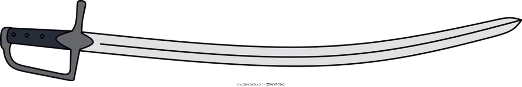 sabre sword vector, a sword with a hand guard