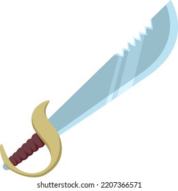 A sabre is a type of backsword with a curved blade