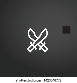 Sabre vector icon. Sabre concept stroke symbol design. Thin graphic elements vector illustration, outline pattern for your web site design, logo, UI. EPS 10.