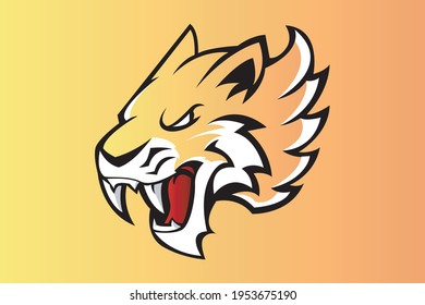 SABRETOOTH MASCOT LOGO VECTOR ILLUSTRATION