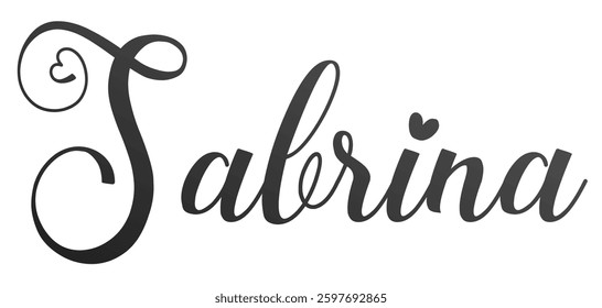 Sabrina - black color - first name - ideal for websites, e-mails, presentations, greetings, sublimation cards, cricut, t-shirt, sweatshirt, prints, cricut, silhouette,