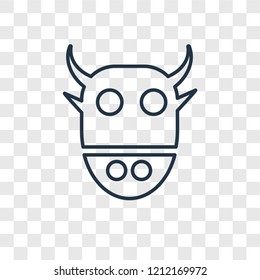 Sac cow concept vector linear icon isolated on transparent background, Sac cow concept transparency concept in outline style