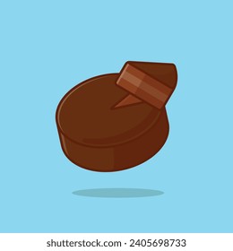 Sachertorte simple cartoon vector illustration austria traditional food concept icon isolated