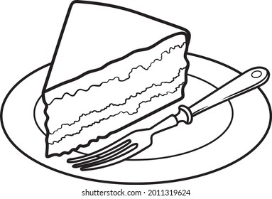 Sachertorte vector illustration isolated on white background