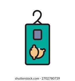 Sachet black line icon. Vector isolated element.Editable stroke
