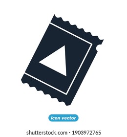 Sachet icons. sugar powder packet icon. Packet soluble powder symbol Vector illustration