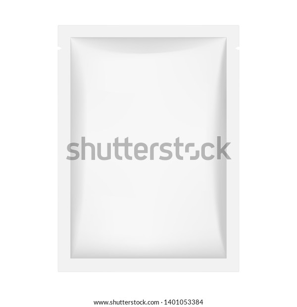 Download Sachet Mockup Isolated On White Background Stock Vector Royalty Free 1401053384
