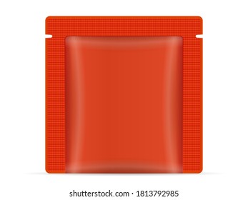 Sachet on a white background. Vector illustration.