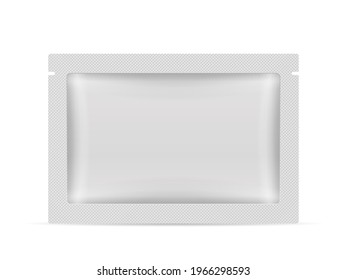 Sachet on a white background. Vector illustration.