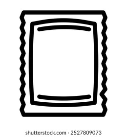 saqueta plástico pacote linha ícone vetor. saqueta plástico pacote sinal. isolado contorno símbolo ilustração preta