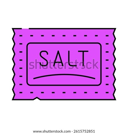 sachet salt line icon vector. sachet salt sign. isolated symbol illustration