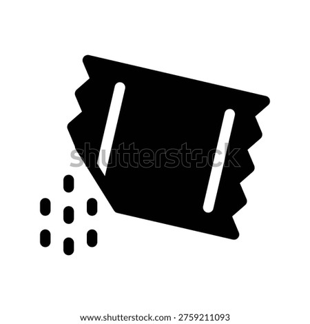 sachet salt solid icon vector design good for web or mobile app