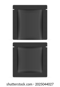 Sachet set on a white background. Vector illustration.