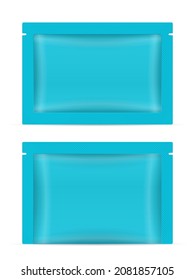 Sachet set on a white background. Vector illustration.