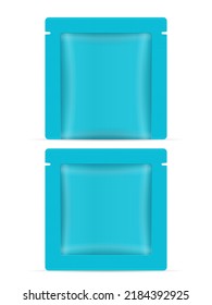 Sachet set on a white background. Vector illustration.