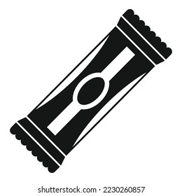 Sachet snack bar icon simple vector. Protein energy. Granola food