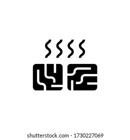 Sachima vector icon in black solid flat design icon isolated on white background