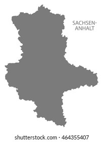 Sachsen-Anhalt Germany Map grey