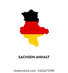 Sachsen-Anhalt outline. Germany city. Silhouette map.