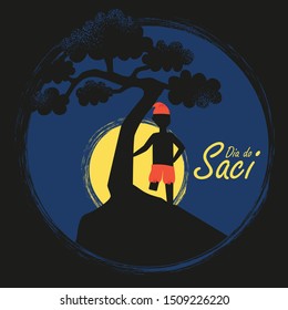 Saci Pererê Folklore Brazil Vector Ilustration