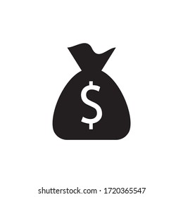 sack, bag dollar, save money icon vector illustration