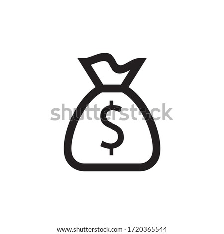 sack, bag dollar, save money icon vector illustration