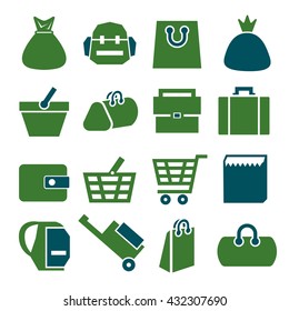 sack, bag icon set