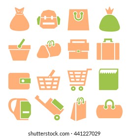 sack, bag icon set
