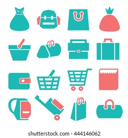 sack, bag icon set