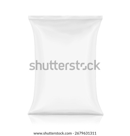Sack bag mockup isolated on white background. Vector illustration ready and simple to use for your design. The mock-up will make the presentation look as realistic as possible. EPS10.