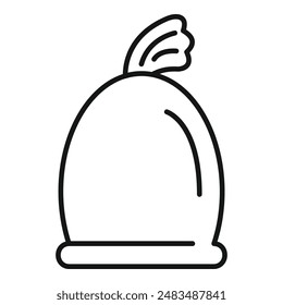 Sacar llevar basura icono esquema Vector. Reciclaje limpio. Biografía de limpieza completa