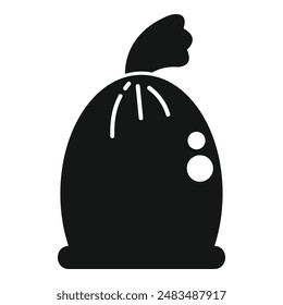 Sack carry garbage icon simple vector. Clean recycle. Full cleanup bio