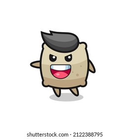 sack cartoon with very excited pose , cute style design for t shirt, sticker, logo element