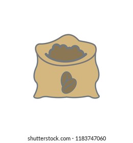 sack of coffee beans colored icon. Element of colored coffee icon for mobile concept and web apps. Color sack of coffee beans icon can be used for web and mobile