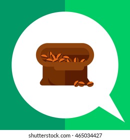 Sack of coffee beans icon