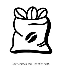 A sack of coffee beans, premium quality vector design