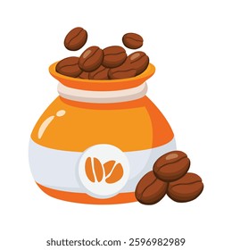 A sack of coffee beans, premium quality vector design